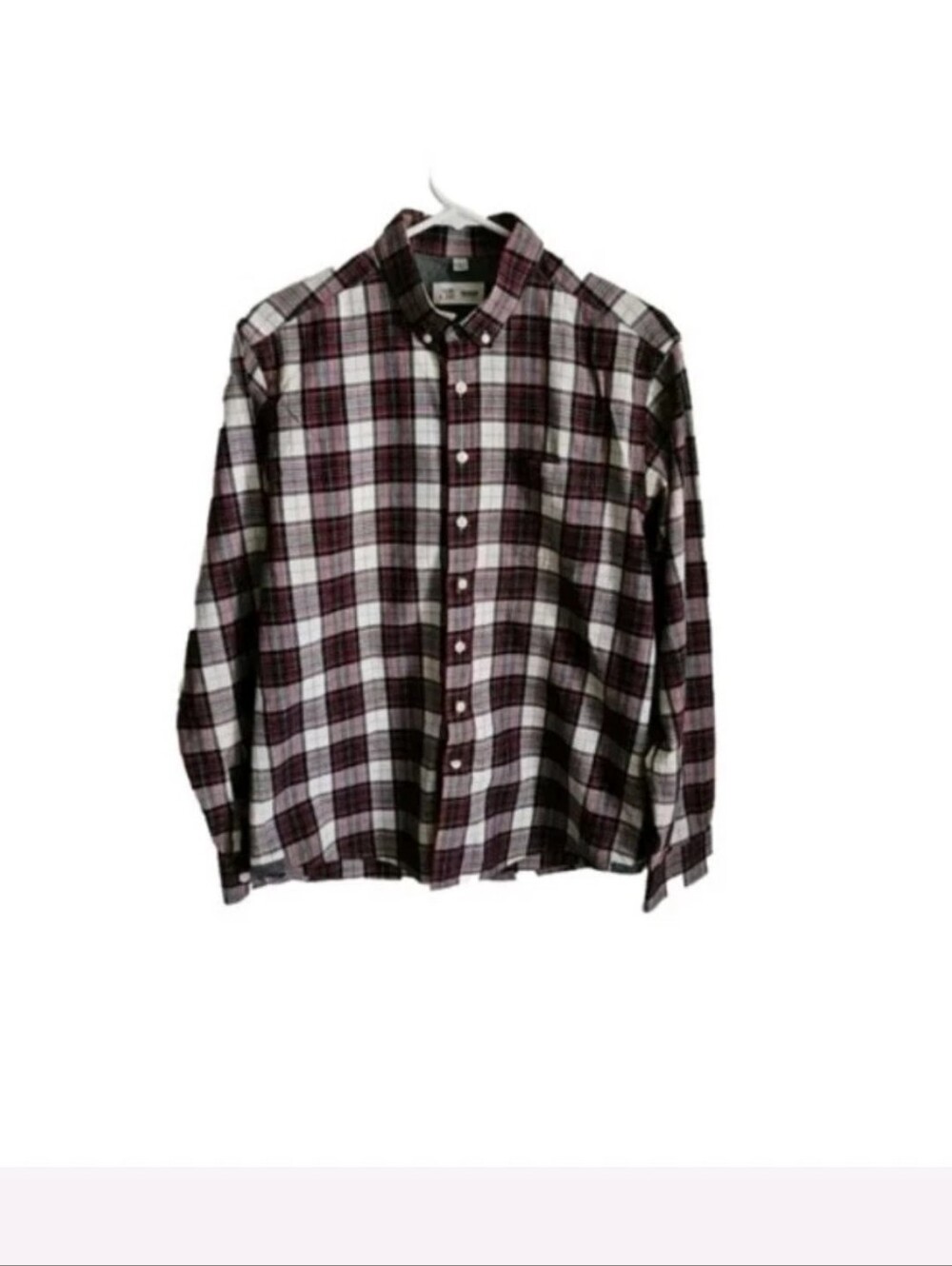 Frank & Oak Plaid Button Down Longsleeves Collared Shirt Casual Size L